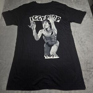 Iggy Pop 2023 Tour T-Shirt Small Black Punk Rock Graphic Band Tee Mens S NWOT